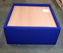 Dams Alto wooden top reception table - blue - W 600 x D 570 x H 270mm