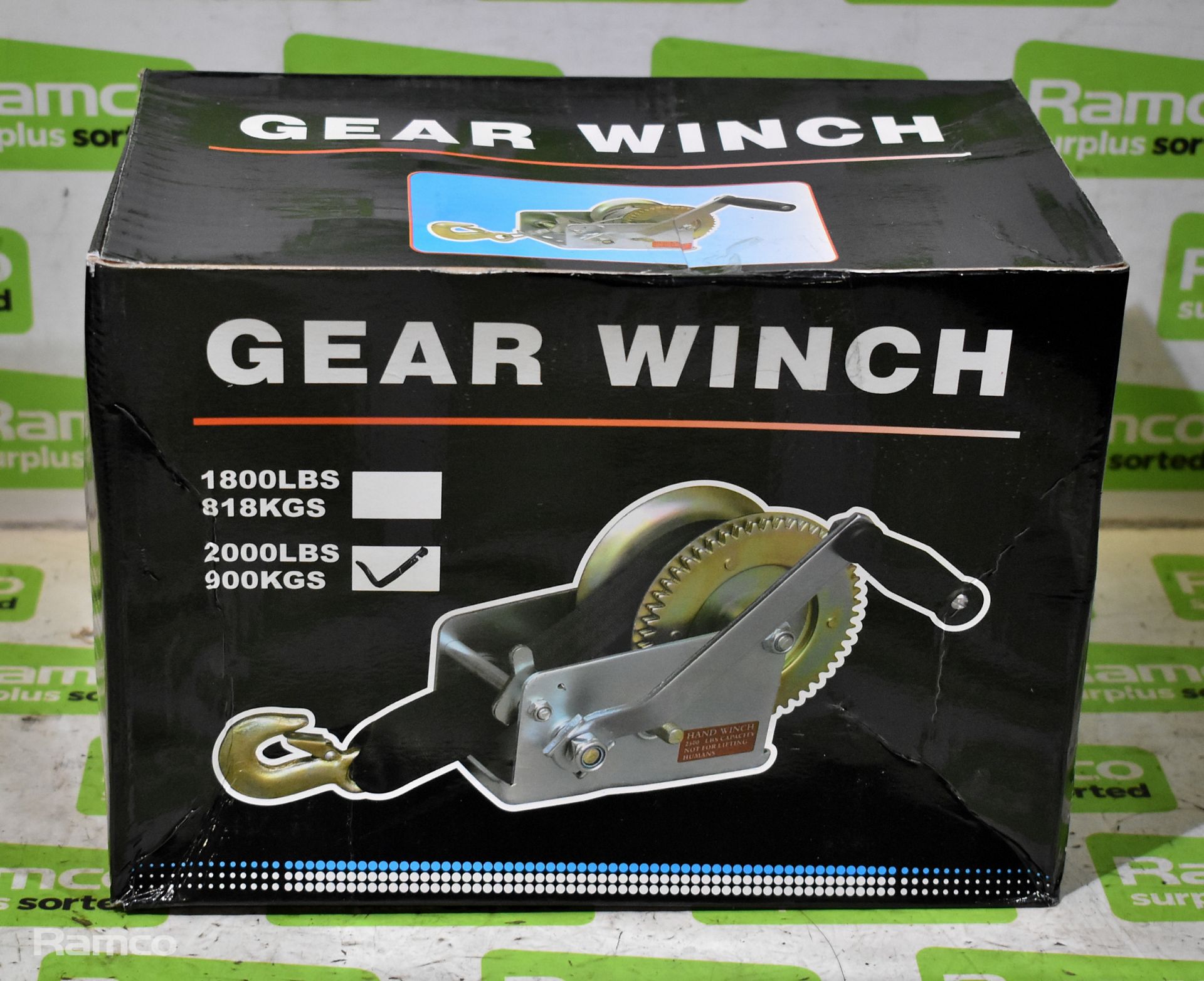 Unbranded gear winch 900kg - boxed