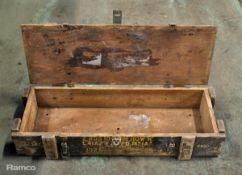 Wooden ammunition box - L 930 x W 350 x H 190mm
