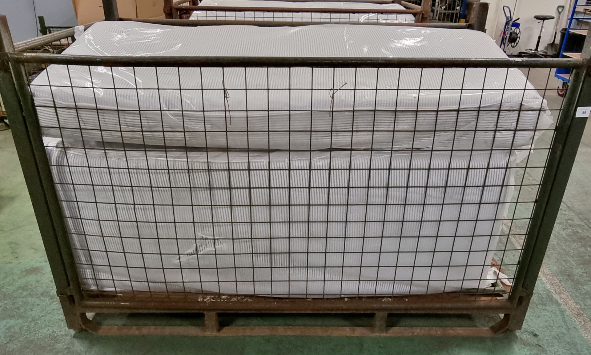 3x Black & white open coil single mattresses - 2 ft 6 inch & 18.5cm deep