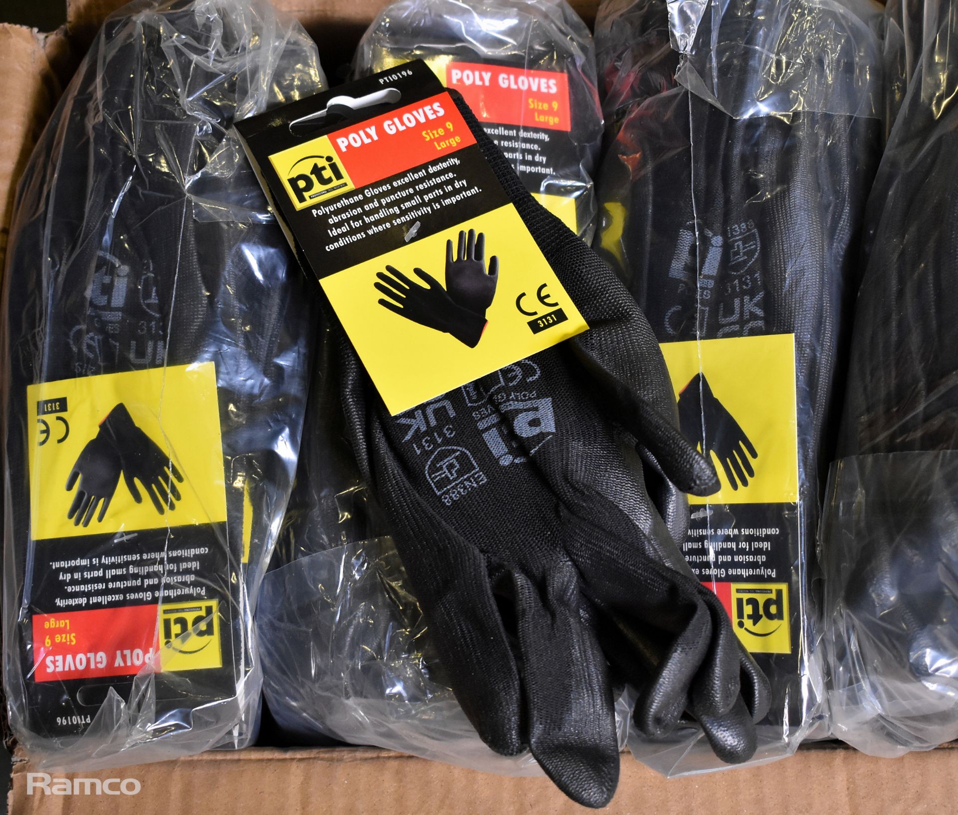 240 pairs PTI Poly work gloves - size 9 large - Image 2 of 3