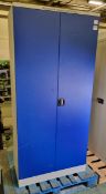 Locker with blue door - locked with no keys - L 920 x D 420 x H 1950mm - UNLOCKABLE