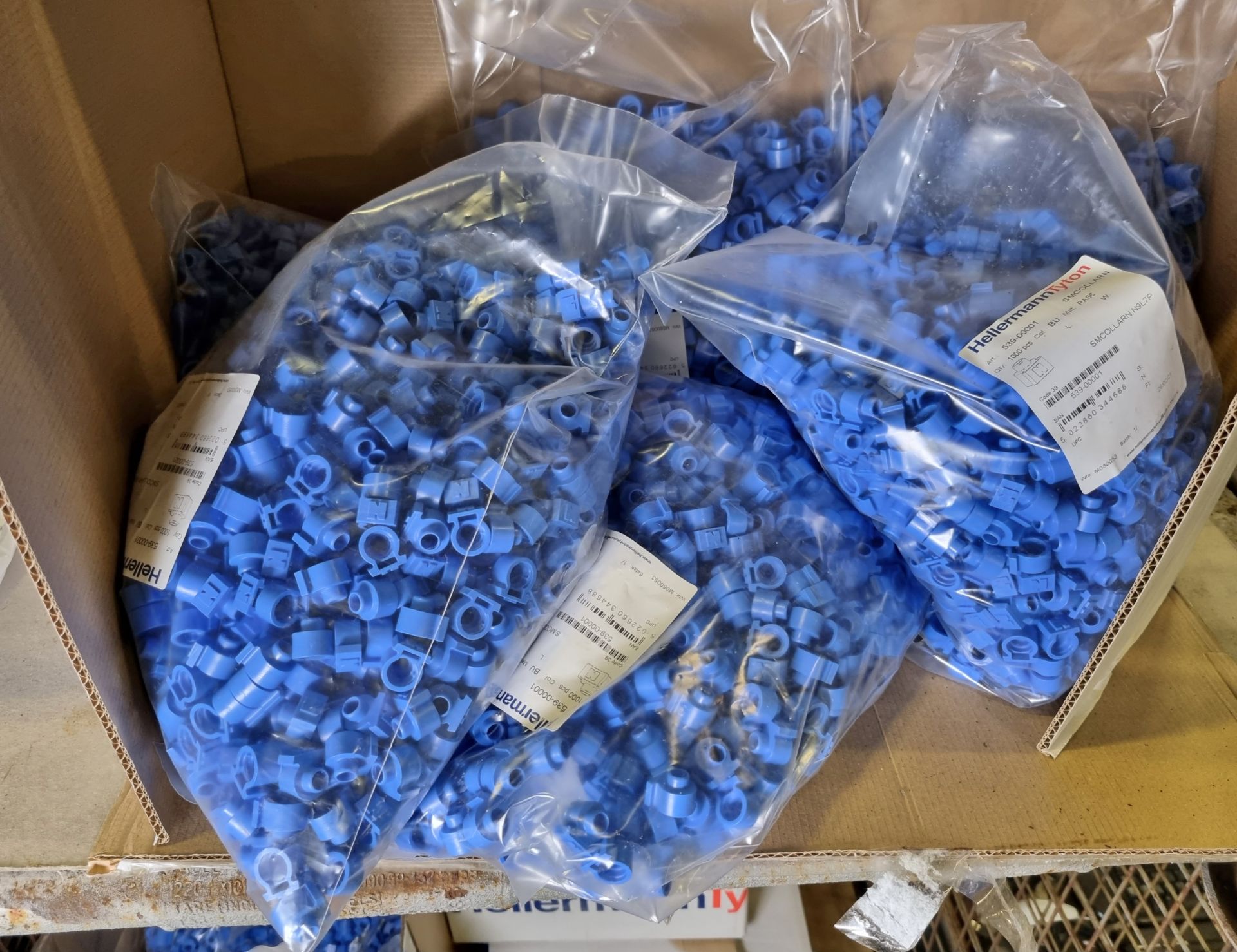 11x boxes of HellermannTyton smart meter cable collar blue (B - Neutral) - 1000 collars per pack - Image 2 of 3