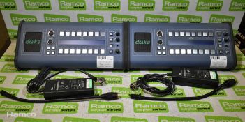 2x Drake PD4294 4000 series digital intercom talkback systems - 16 channel