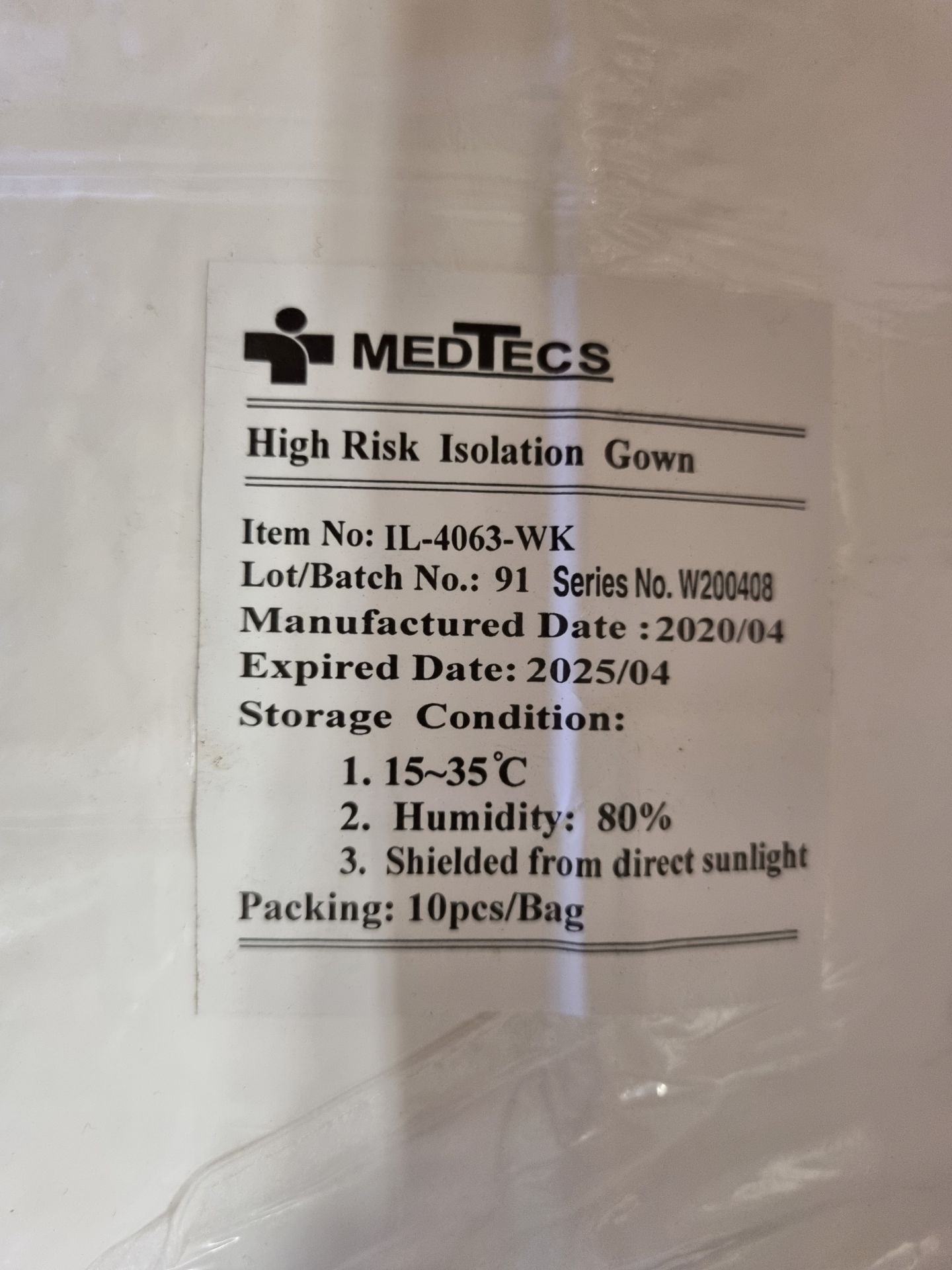 9x boxes of Easigown 28030 Comfort Apron, thumb looped aprons for full body and arm protection - Image 4 of 7