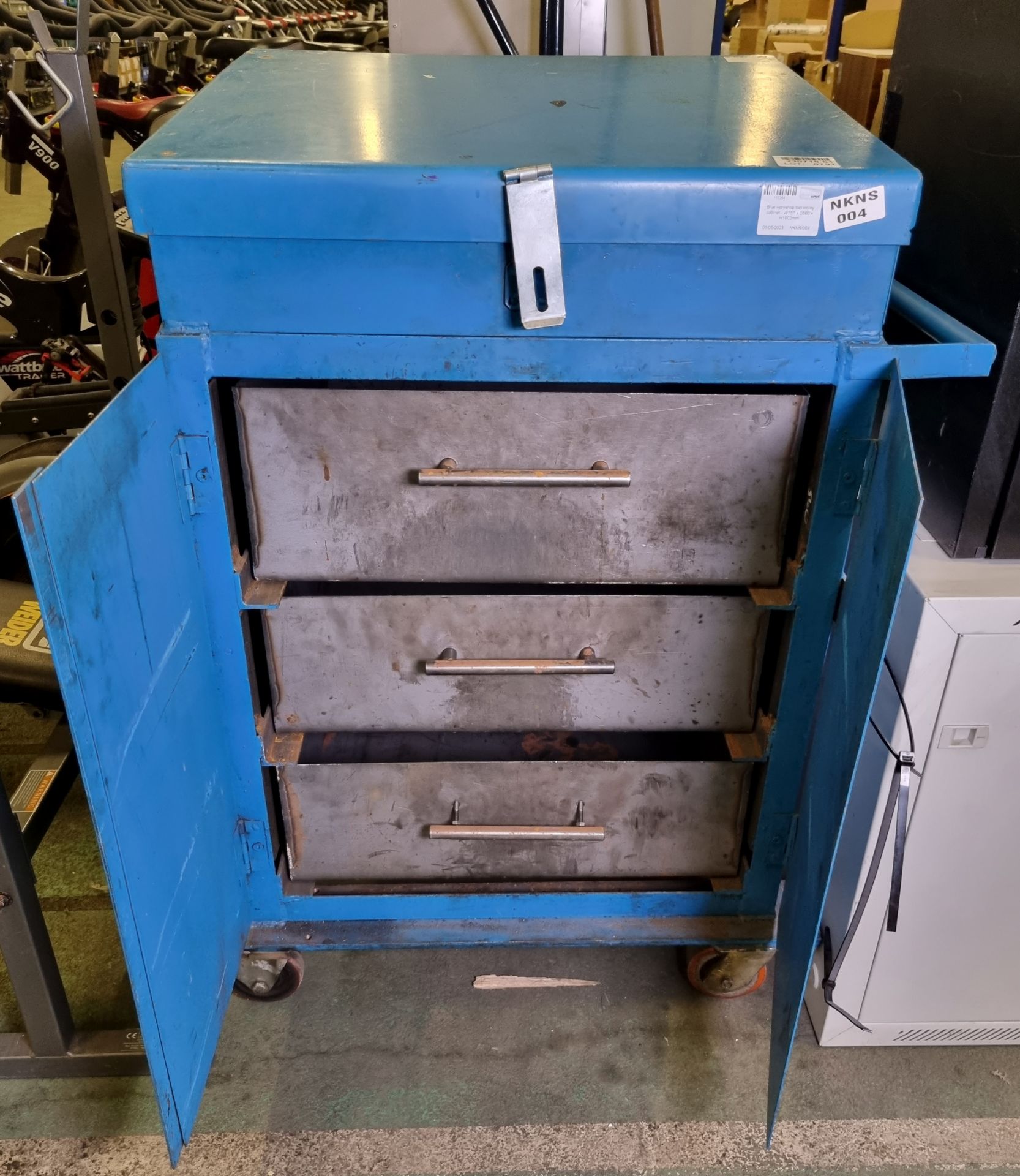 Blue workshop tool trolley cabinet - W750 x D600 x H1002mm - Bild 4 aus 6