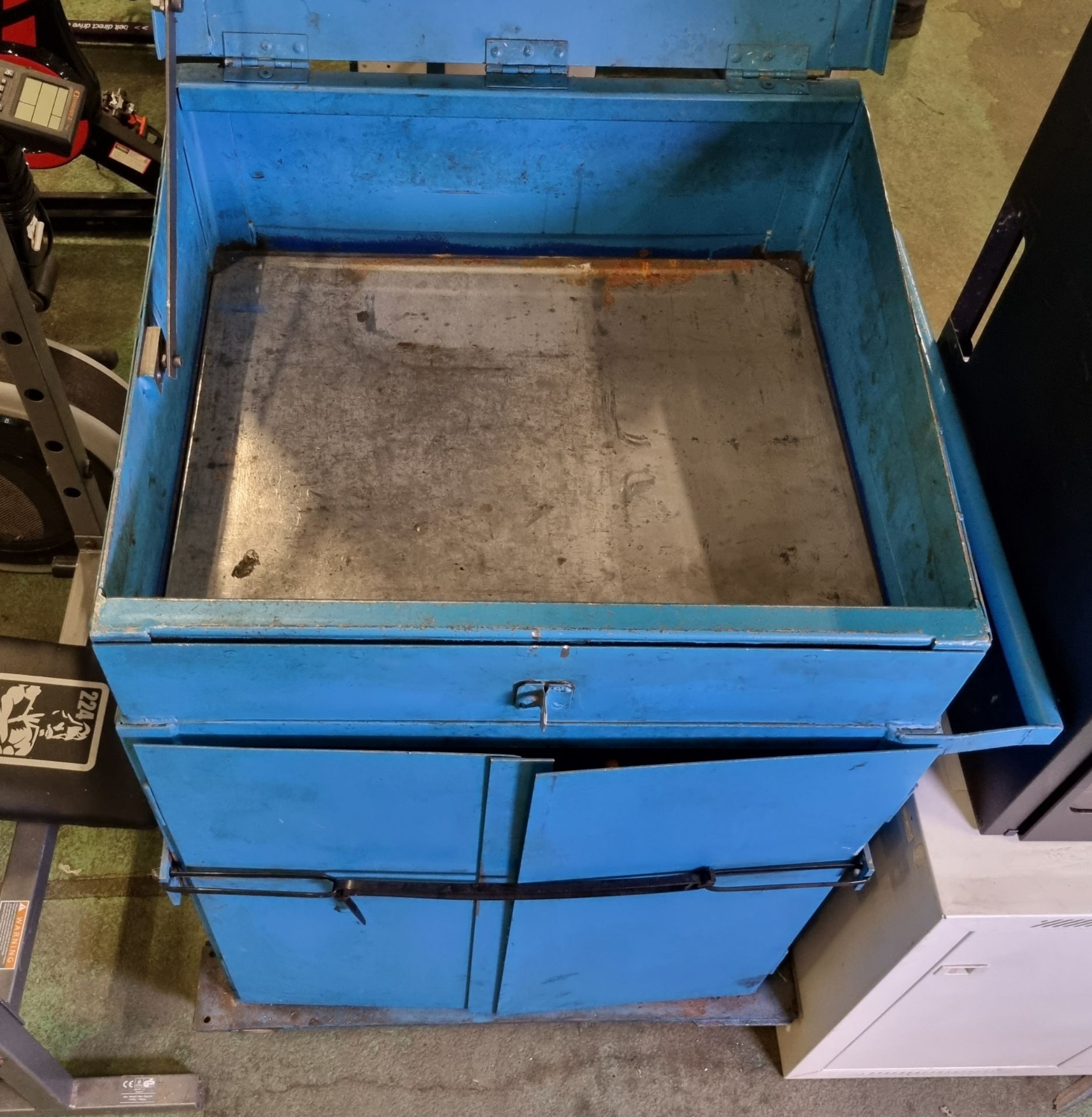 Blue workshop tool trolley cabinet - W750 x D600 x H1002mm - Bild 3 aus 6