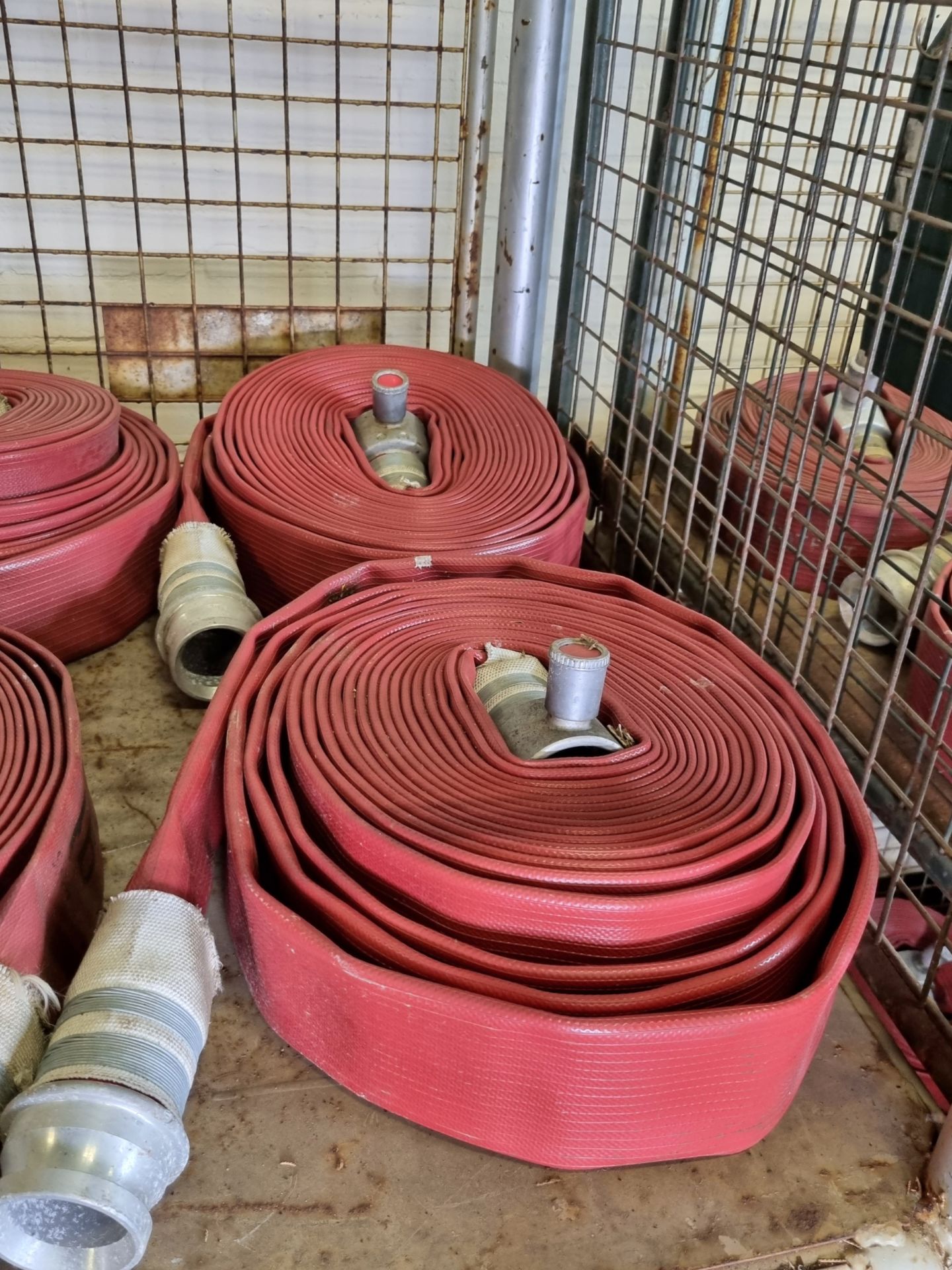 6x Angus Duraline 64mm lay flat hoses with couplings - approx 15m in length - Bild 3 aus 5