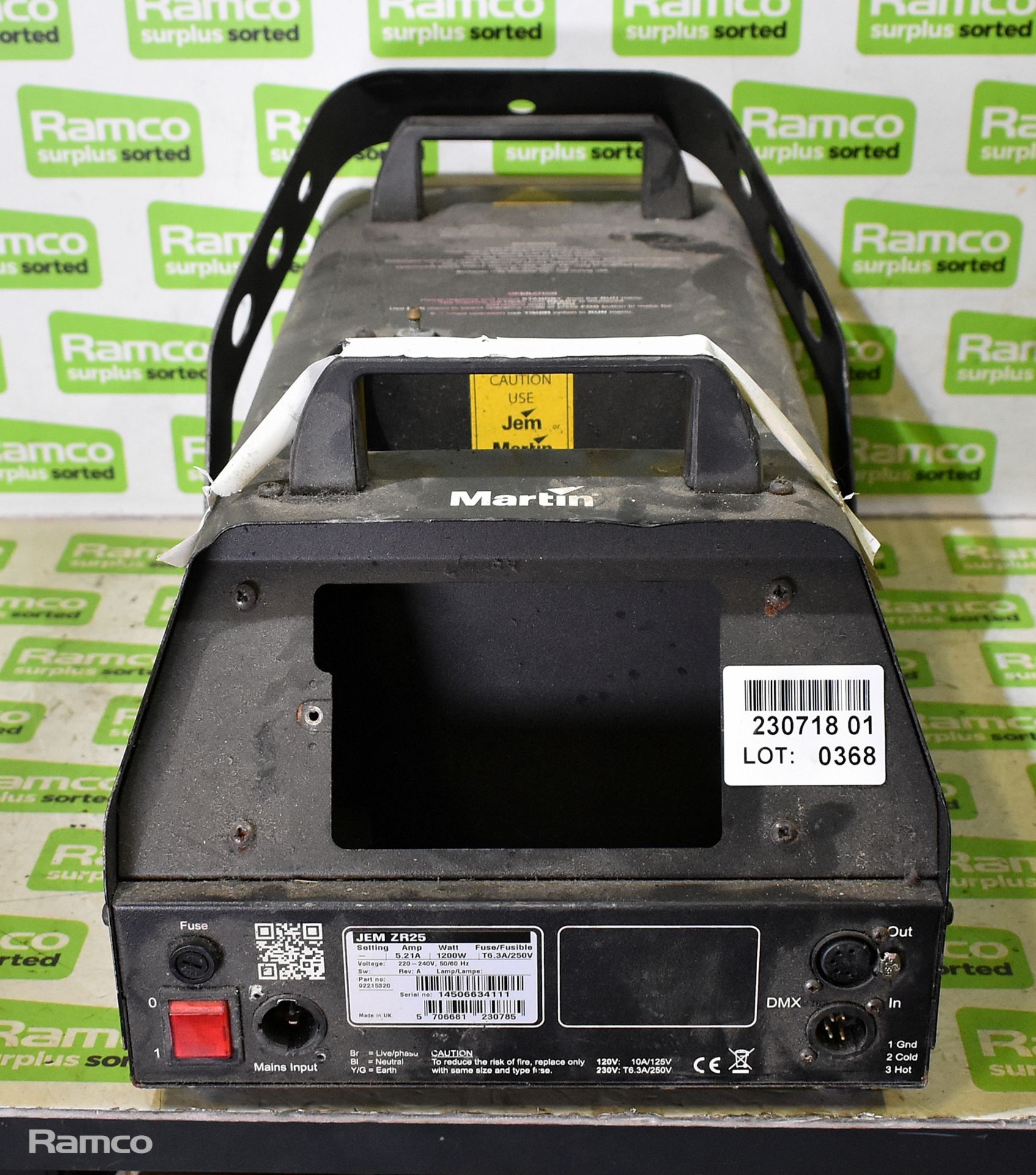 Martin JEM ZR25 fog machine - W 310 x D 510 x H 200mm - SPARES AND REPAIRS - NO TANK - Bild 3 aus 5