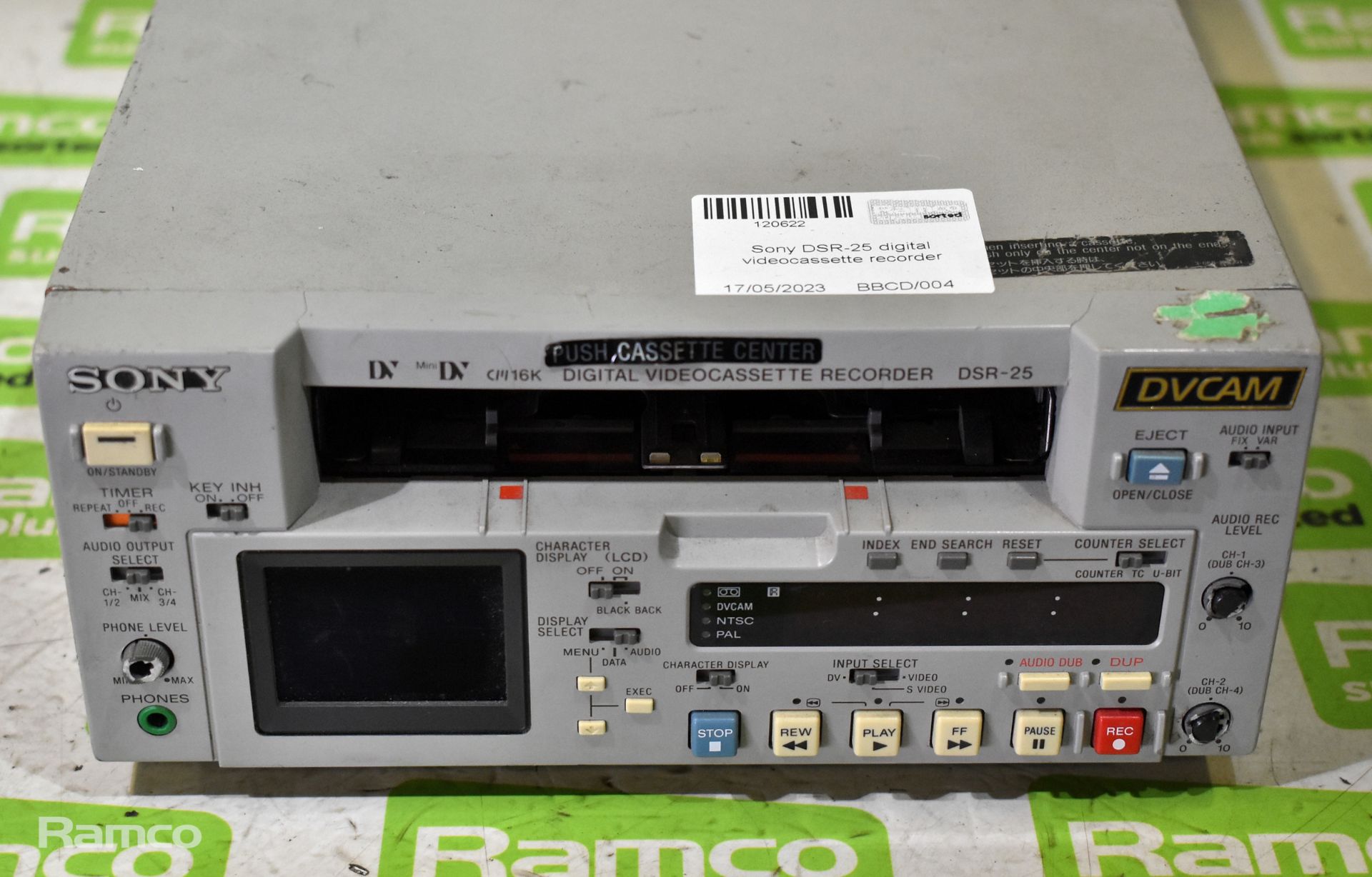 Sonifex micro HSx NR cartridge machine, Sony DSR-25 digital videocassette recorder- AS SPARES - Bild 4 aus 5