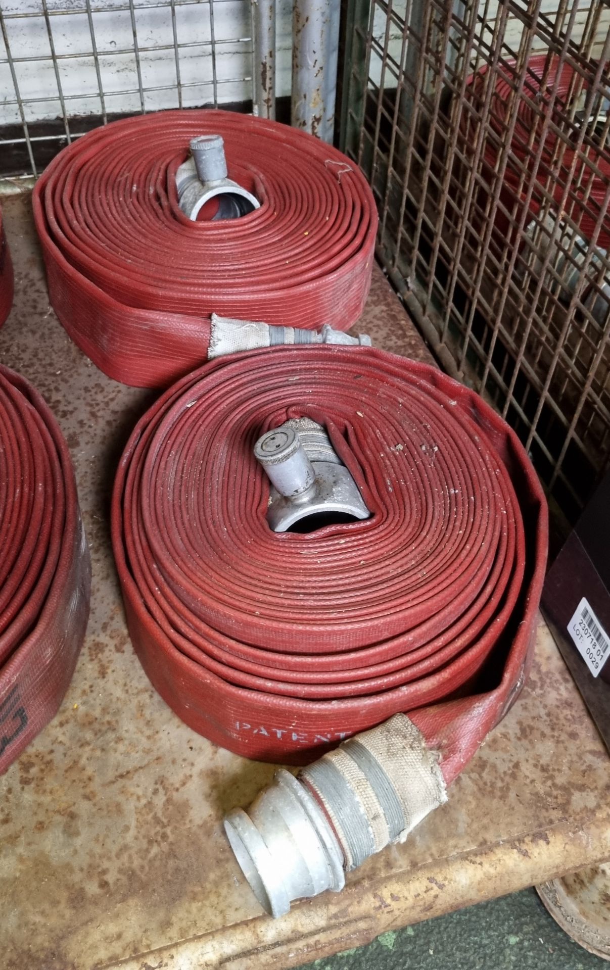 6x Angus Duraline 64mm lay flat hoses with couplings - approx 15m in length - Bild 5 aus 5