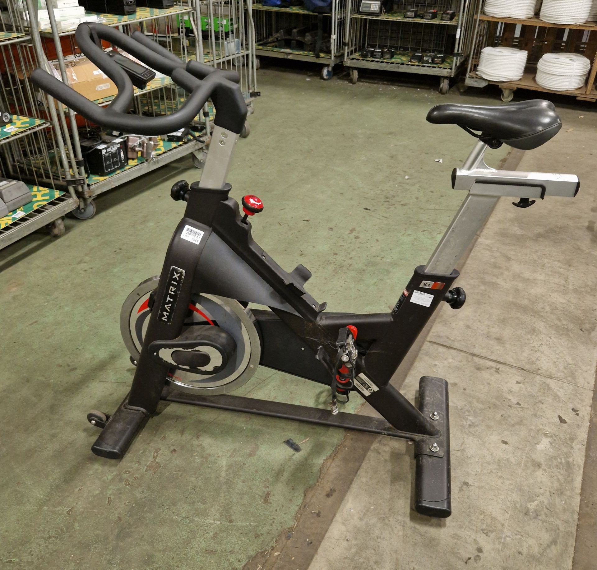 Matrix IC2 spin bike - max user weight 130kg - L 1200 x W 530 x D 1100mm