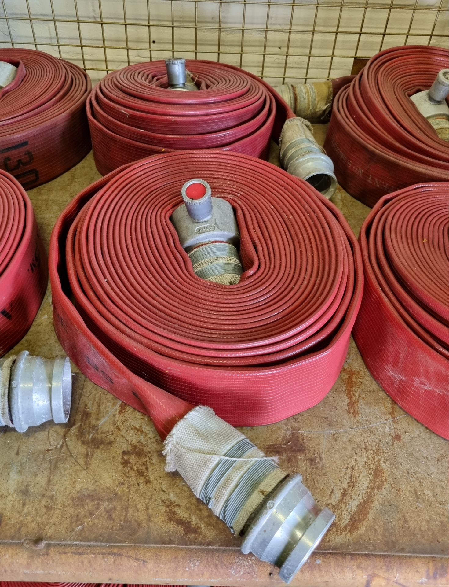 6x Angus Duraline 64mm lay flat hoses with couplings - approx 15m in length - Bild 4 aus 5