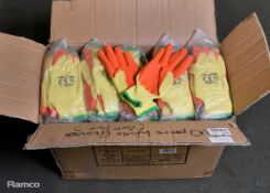 140 pairs of Neilsen anti slip orange work gloves - size 9 large