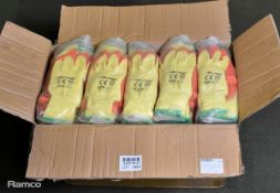 140 pairs of Neilsen anti slip orange work gloves - size 9 large