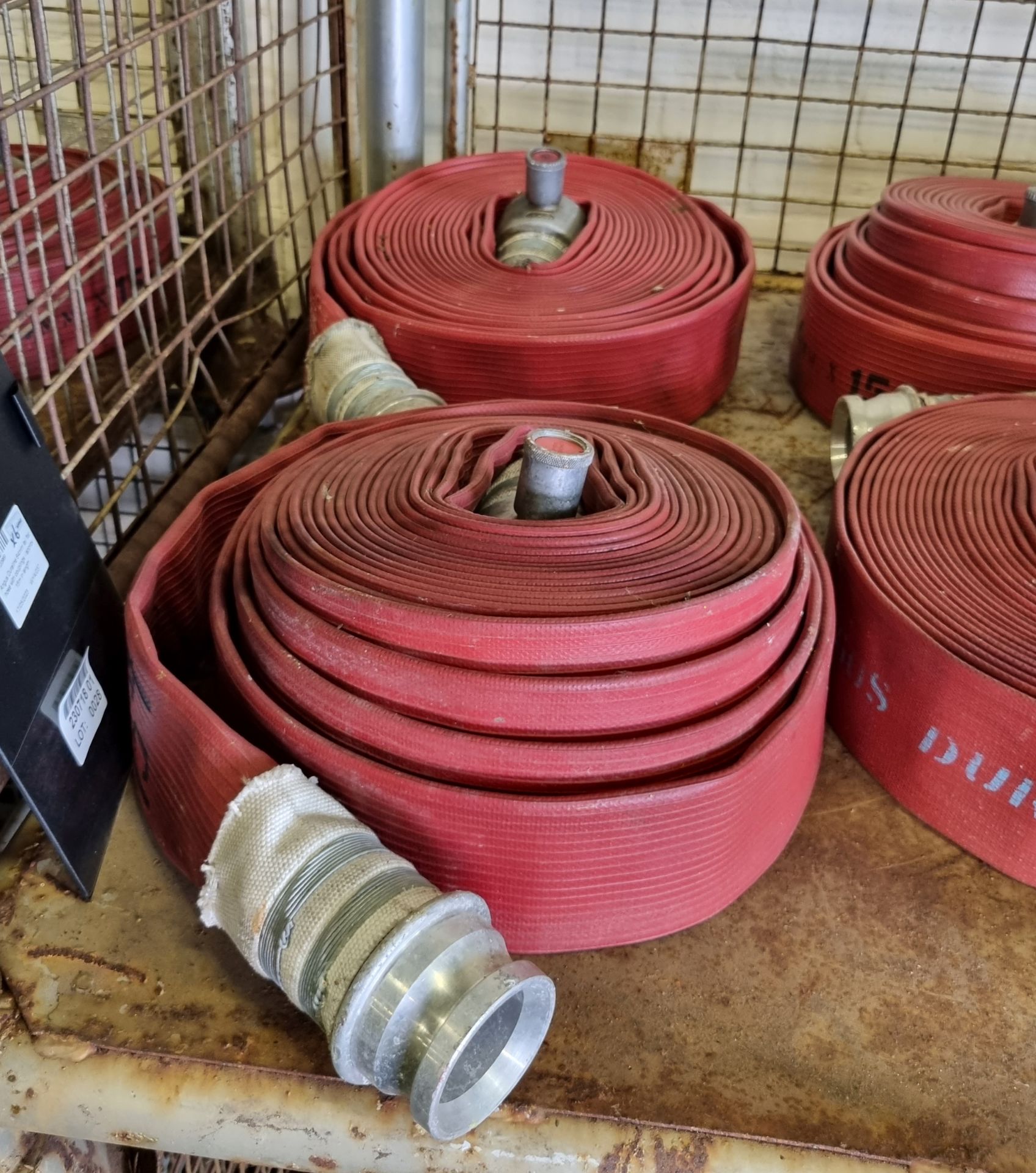 6x Angus Duraline 64mm lay flat hoses with couplings - approx 15m in length - Bild 5 aus 5