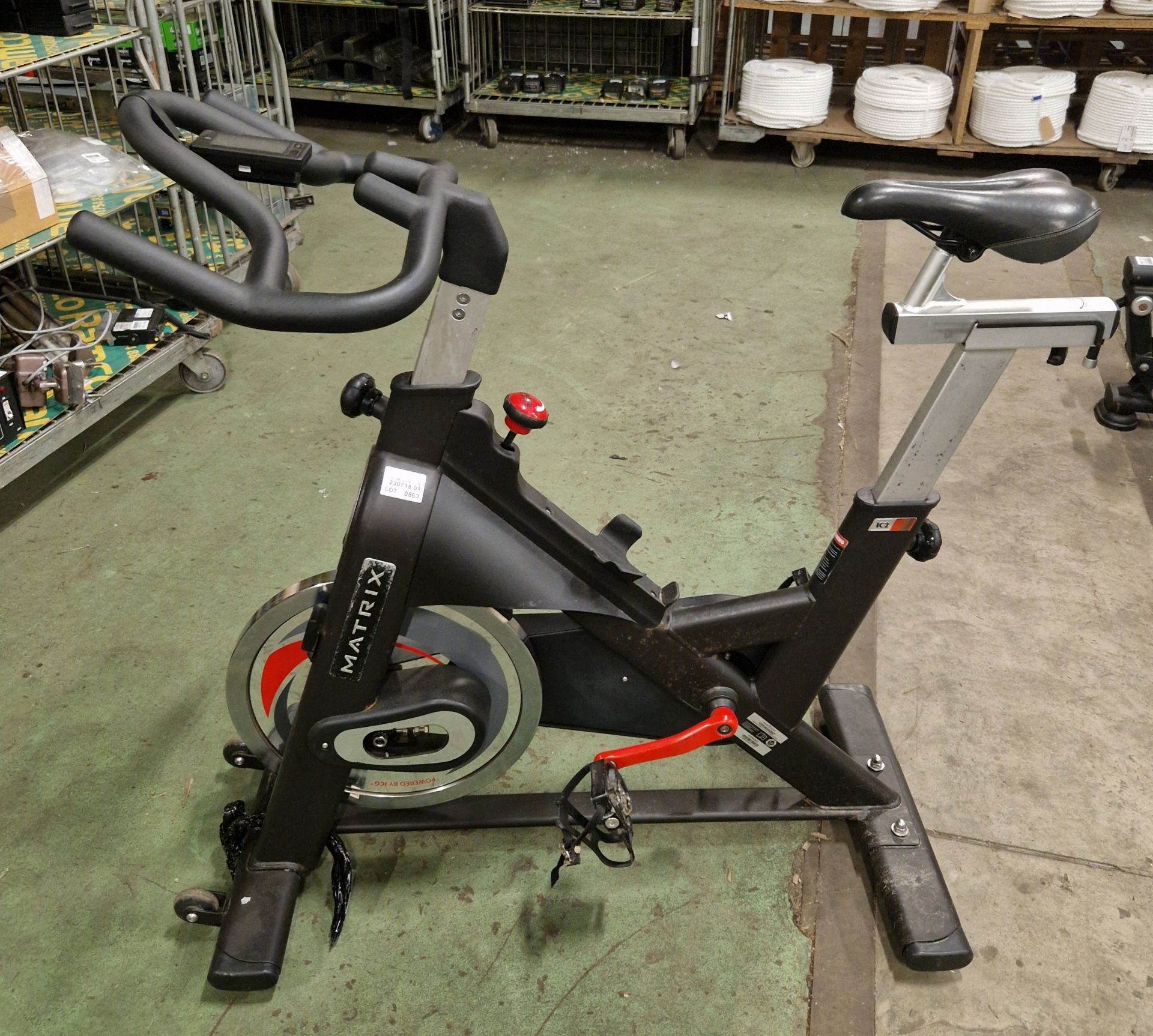 Matrix IC2 spin bike - max user weight 130kg - L 1200 x W 530 x D 1100mm