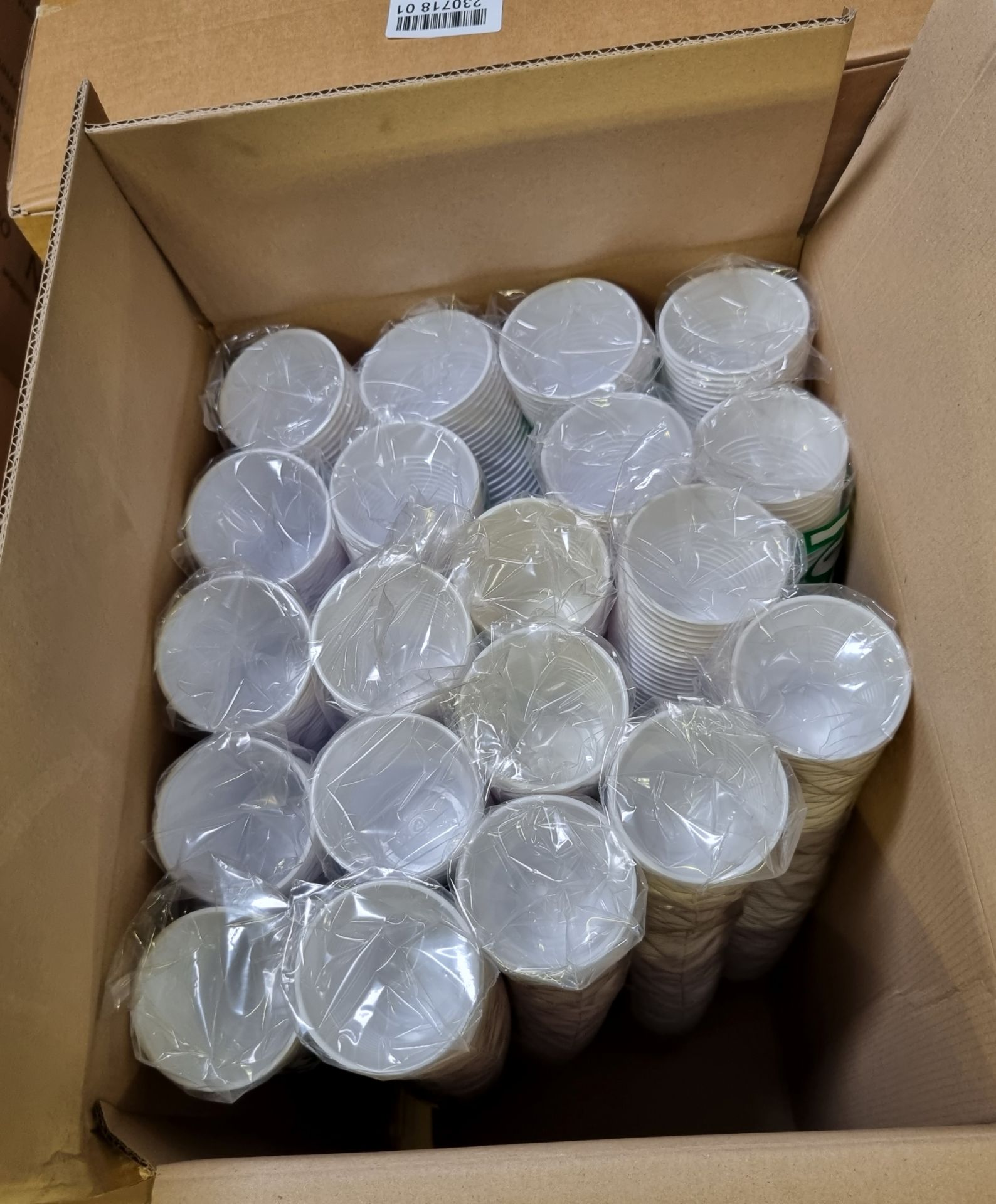 12x boxes of 7 zo tall white vending cups - 20x100 cups per box
