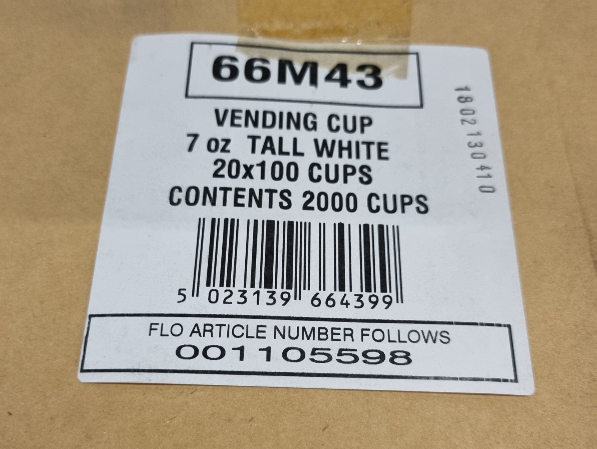12x boxes of 7 zo tall white vending cups - 20x100 cups per box - Image 5 of 5