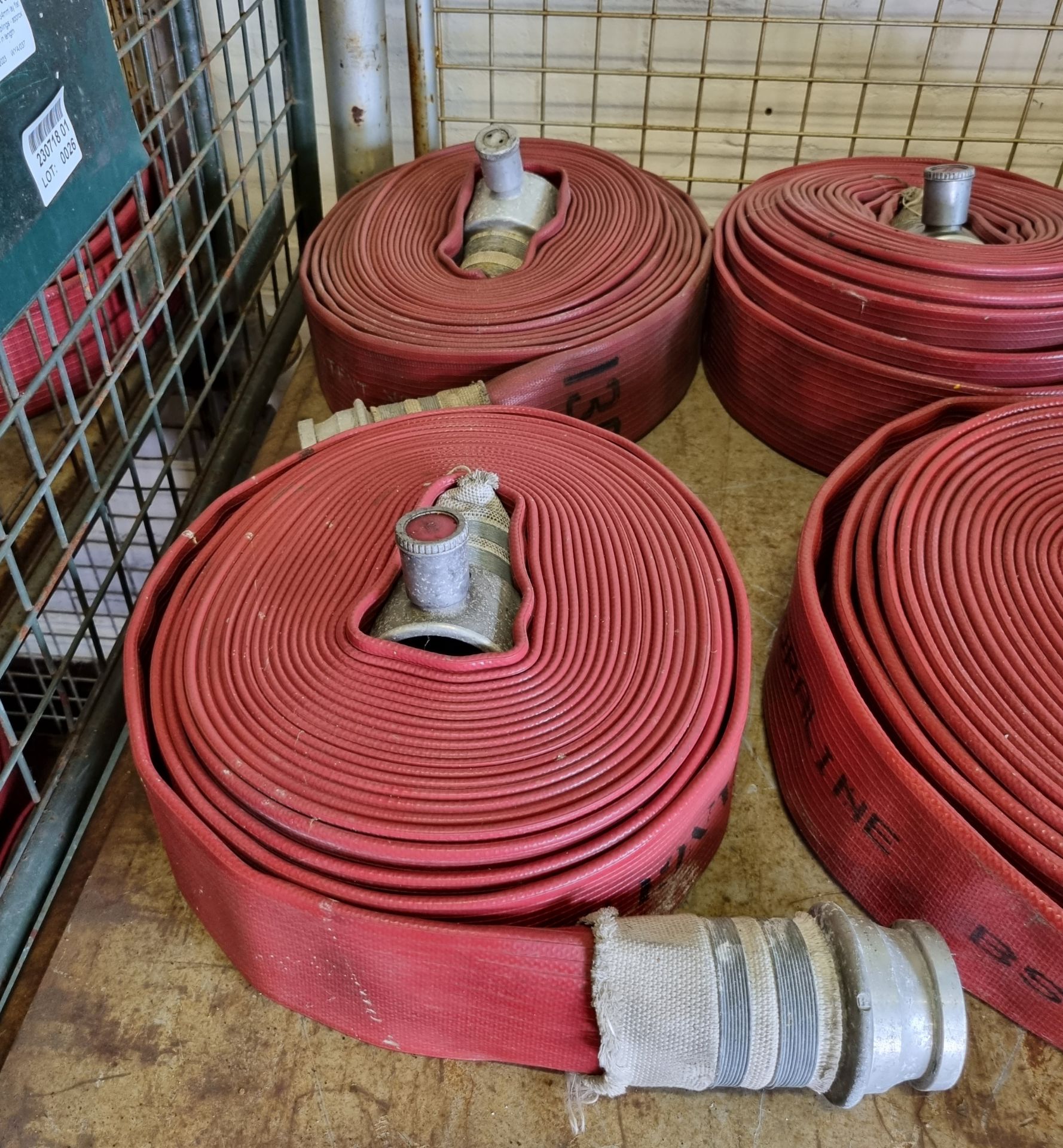 6x Angus Duraline 64mm lay flat hoses with couplings - approx 15m in length - Bild 3 aus 5