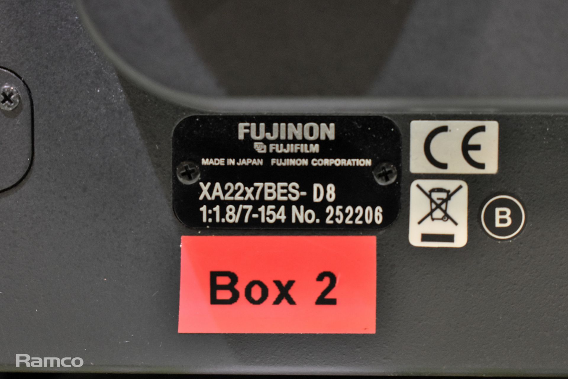 Fujinon XA22x7 HD Digipower TV lens 1.8 / 7 - 154 with aluminium storage case - W 570 x D 350 x H 28 - Bild 9 aus 11