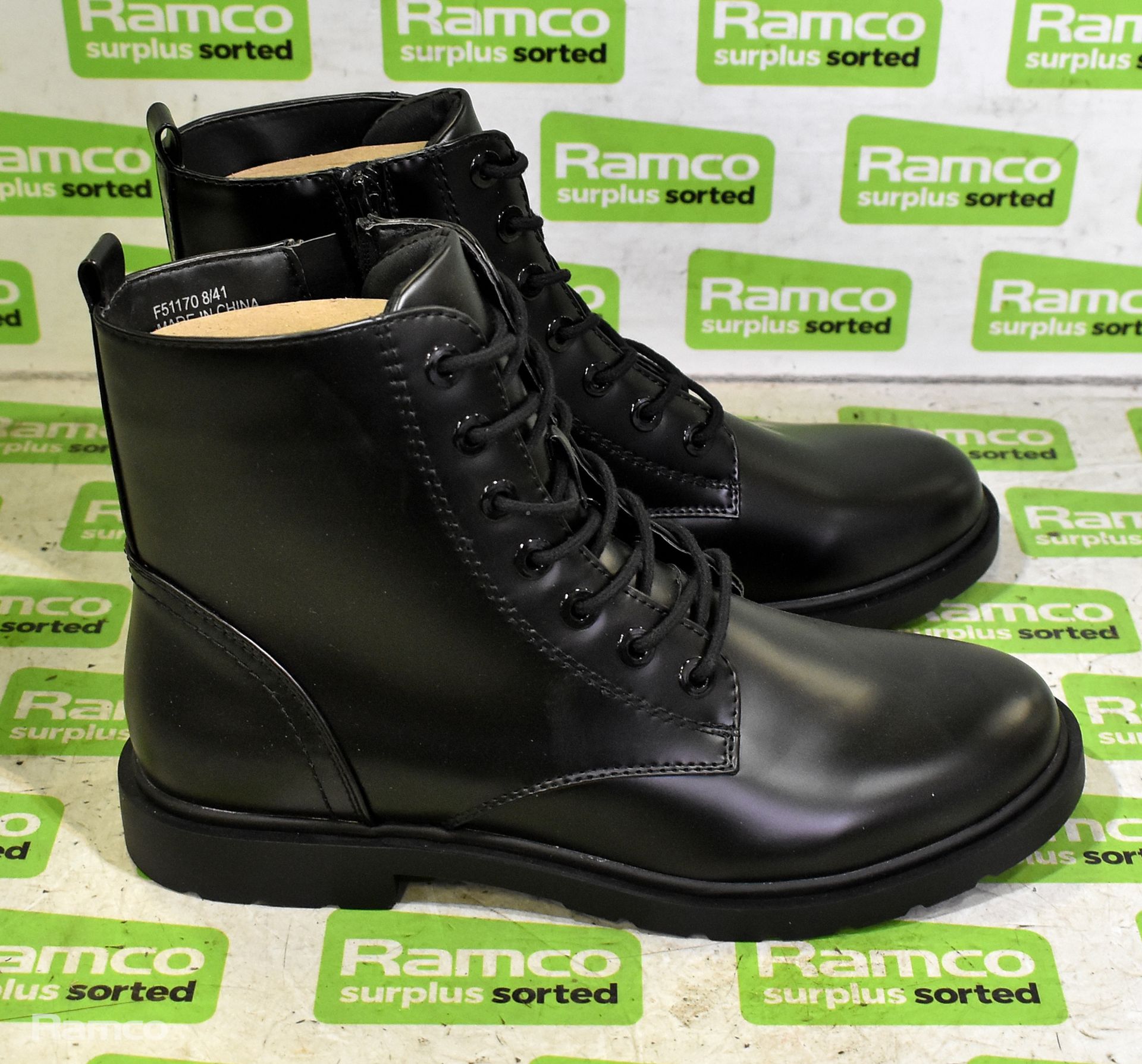 2x Spot-On F51170 black lace and zip-up boots - UK size 6 - not worn - still boxed, 2x Spot-On F5117 - Bild 3 aus 6