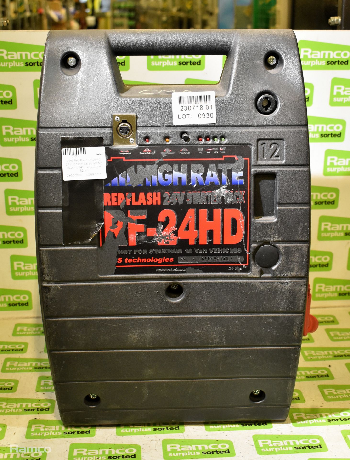DMS Red Flash RF-24HD 24V portable battery starter pack - L 340 x W 200 x H 52mm