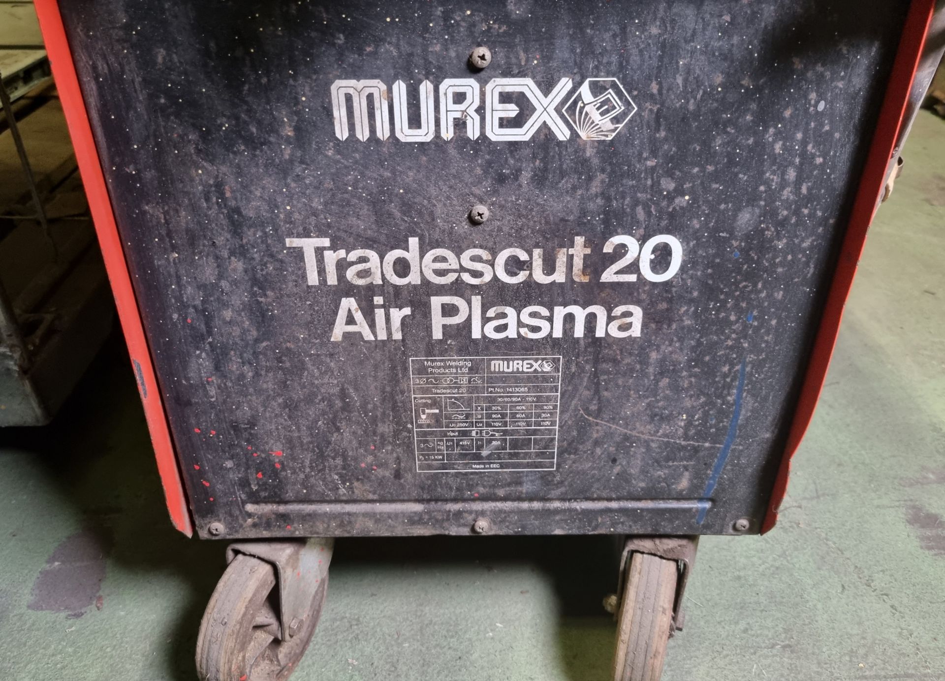 Murex plasma cutter tradescut 20 air plasma - 415v - L 670 x W 530 x H 810 - Bild 5 aus 7