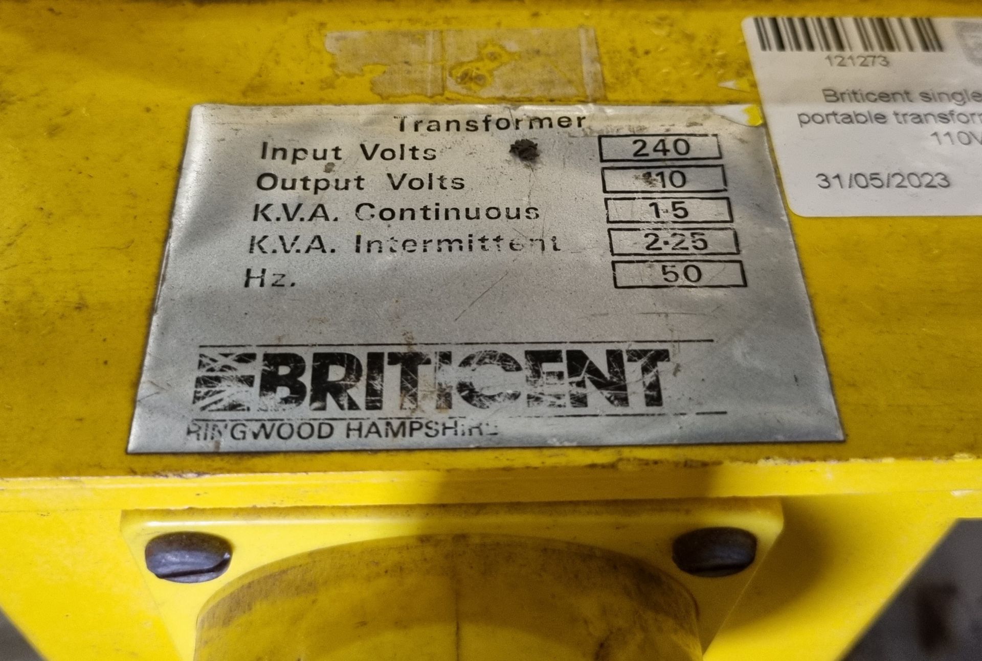 Briticent single socket portable transformer 240V - 110V - Bild 4 aus 4