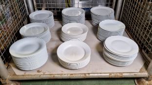 Catering equipment - plates of multiple makes and sizes - Athena, Olympia Porcelain, Alchemy