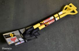 3x Nupla contractor grade spade (shovel) - W 170 x L 280mm blade - 1.1m long