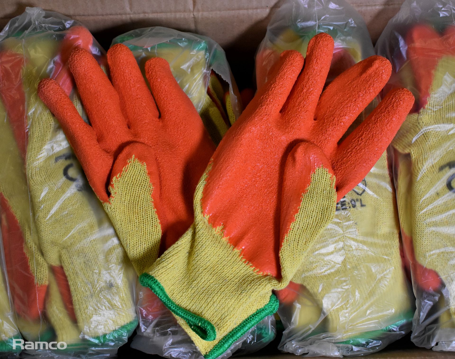 140 pairs of Neilsen anti slip orange work gloves - size 9 large - Image 2 of 2