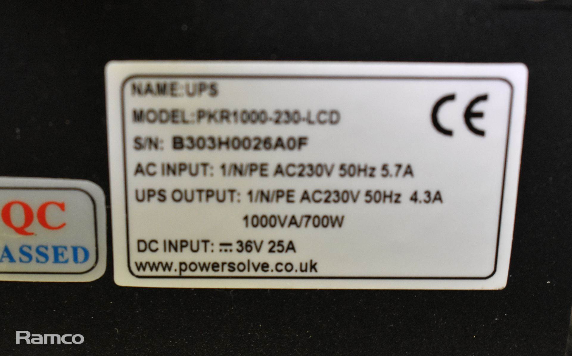 Power Solve PKR1000-230-LCD UPS - Image 4 of 4