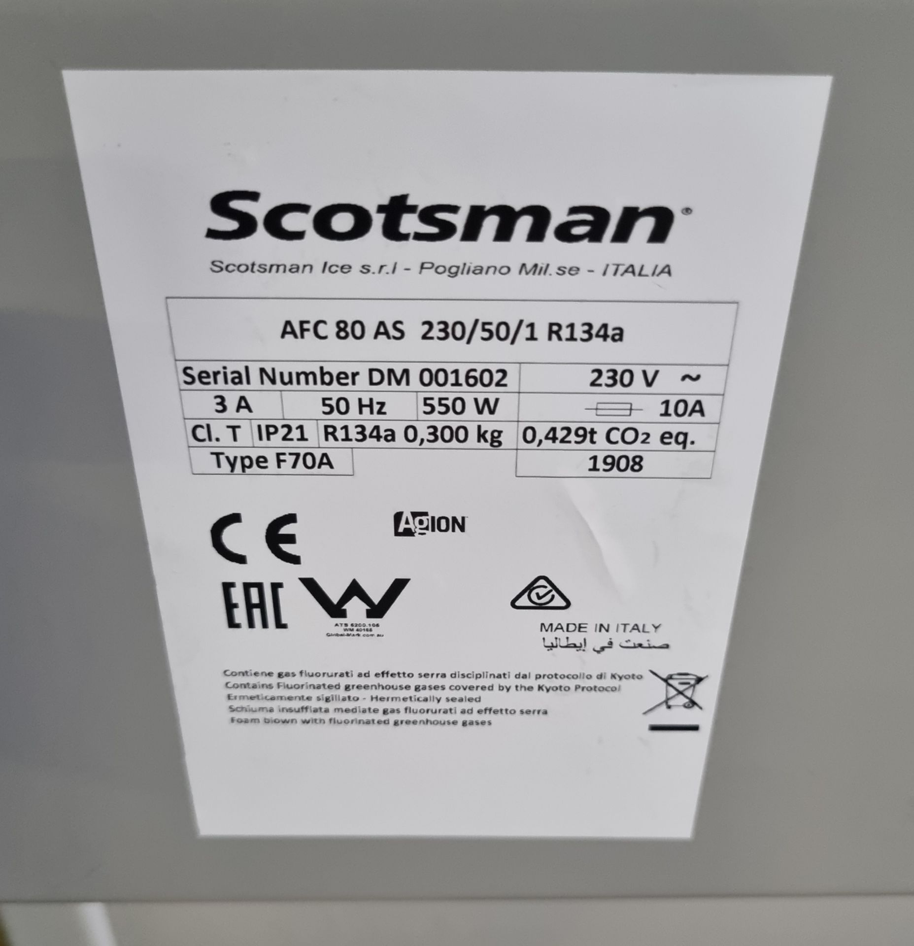 Scotsman AFC 80 Ice machine - 230V 50Hz - L 540 x W 610 x H 800mm - Bild 5 aus 6