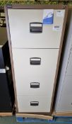 Dams 4 drawer coffee / cream filing cabinet - W 470 x 630 x H 1320mm