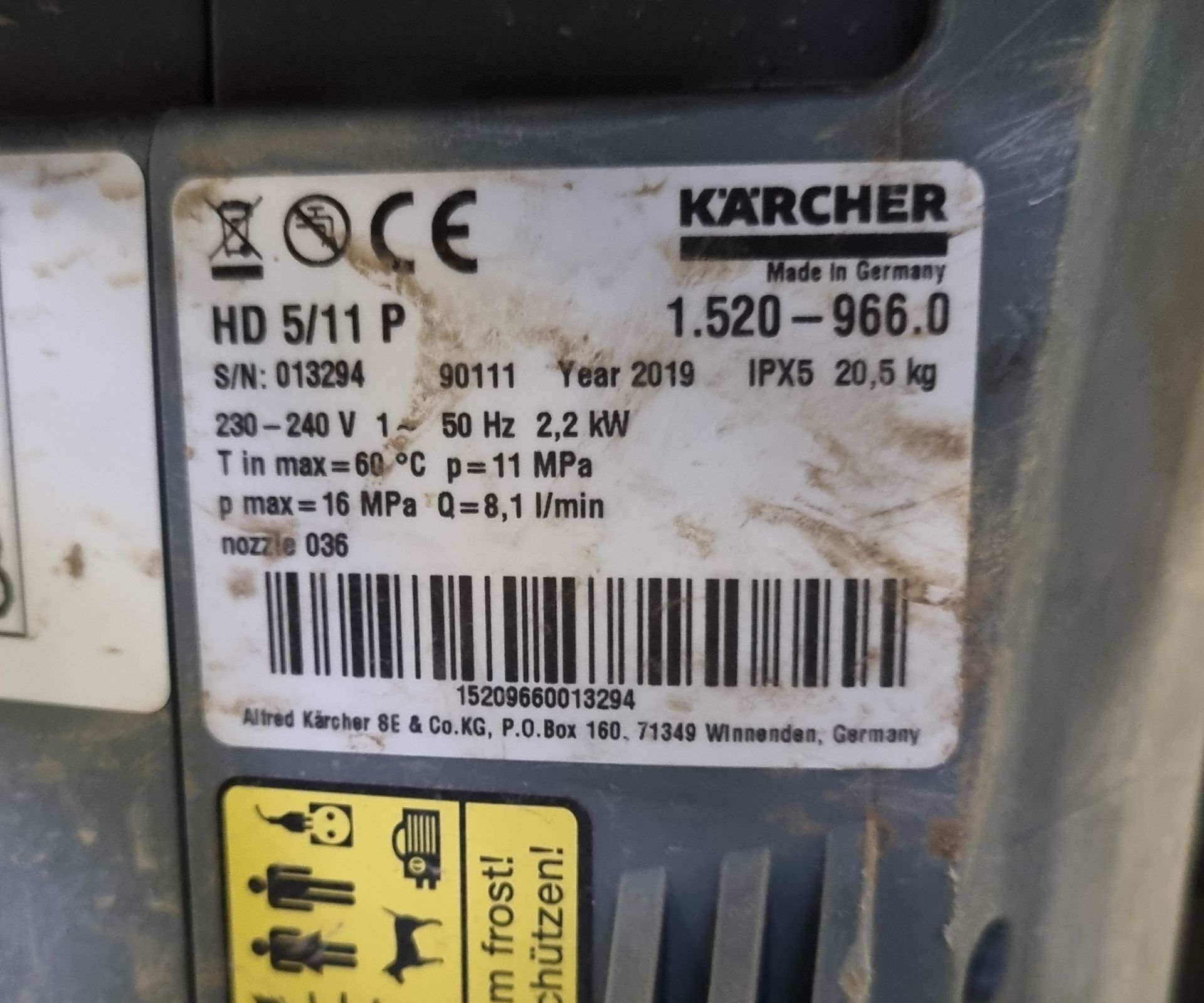 Karcher Professional HD 5/11 pressure washer - Bild 4 aus 4