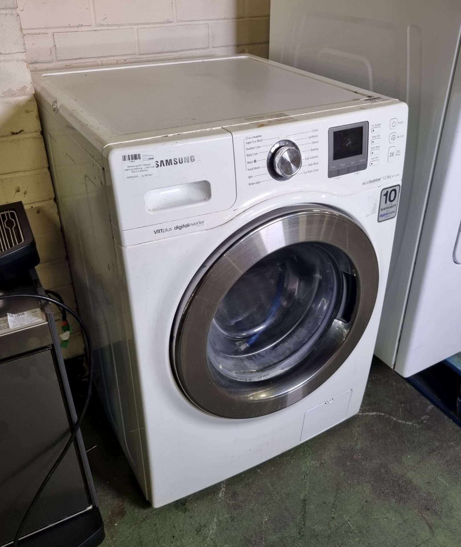 Samsung WF1124XAC washing machine - L 600 x W 600 x H 850mm - Image 3 of 5