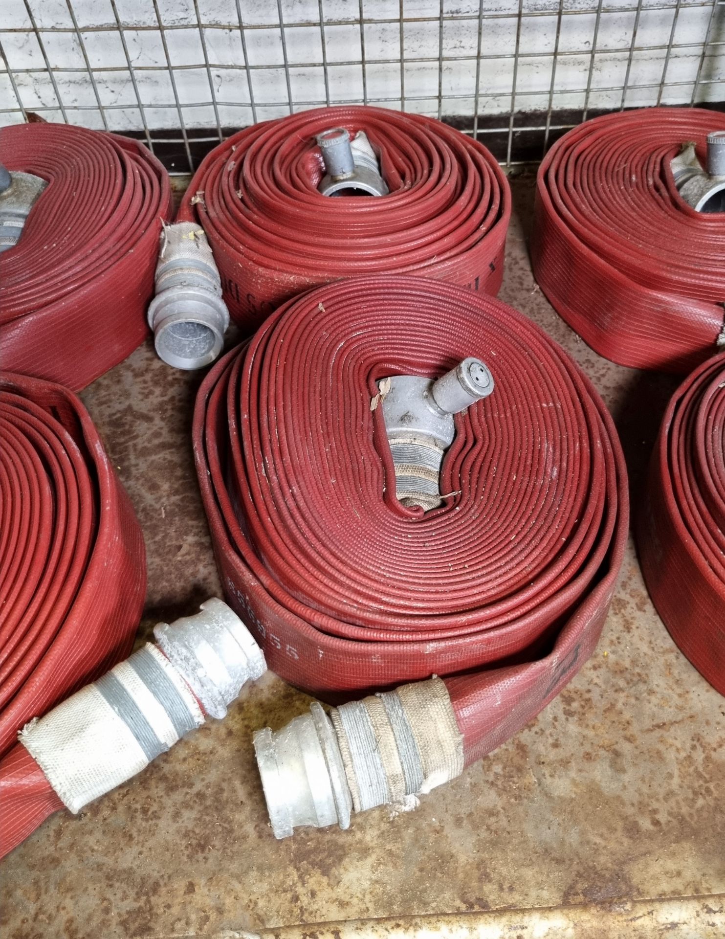 6x Angus Duraline 64mm lay flat hoses with couplings - approx 15m in length - Bild 4 aus 5