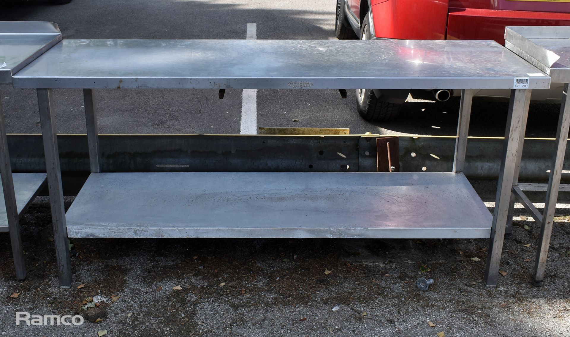 Stainless steel preparation table - L 1830 x W 610 x H 830mm