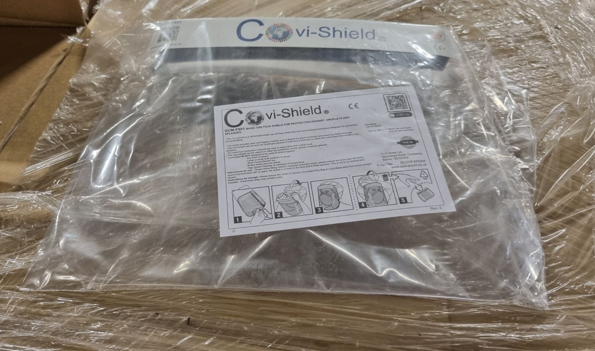 21x Boxes of Covi-Shield visors - 70 units per box