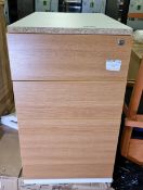 3 drawer fixed pedestal - white - W 400 x D 575 x H 720mm