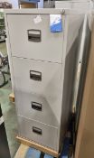 Dams 4 drawer goose grey filing cabinet - W 470 x 630 x H 1320mm