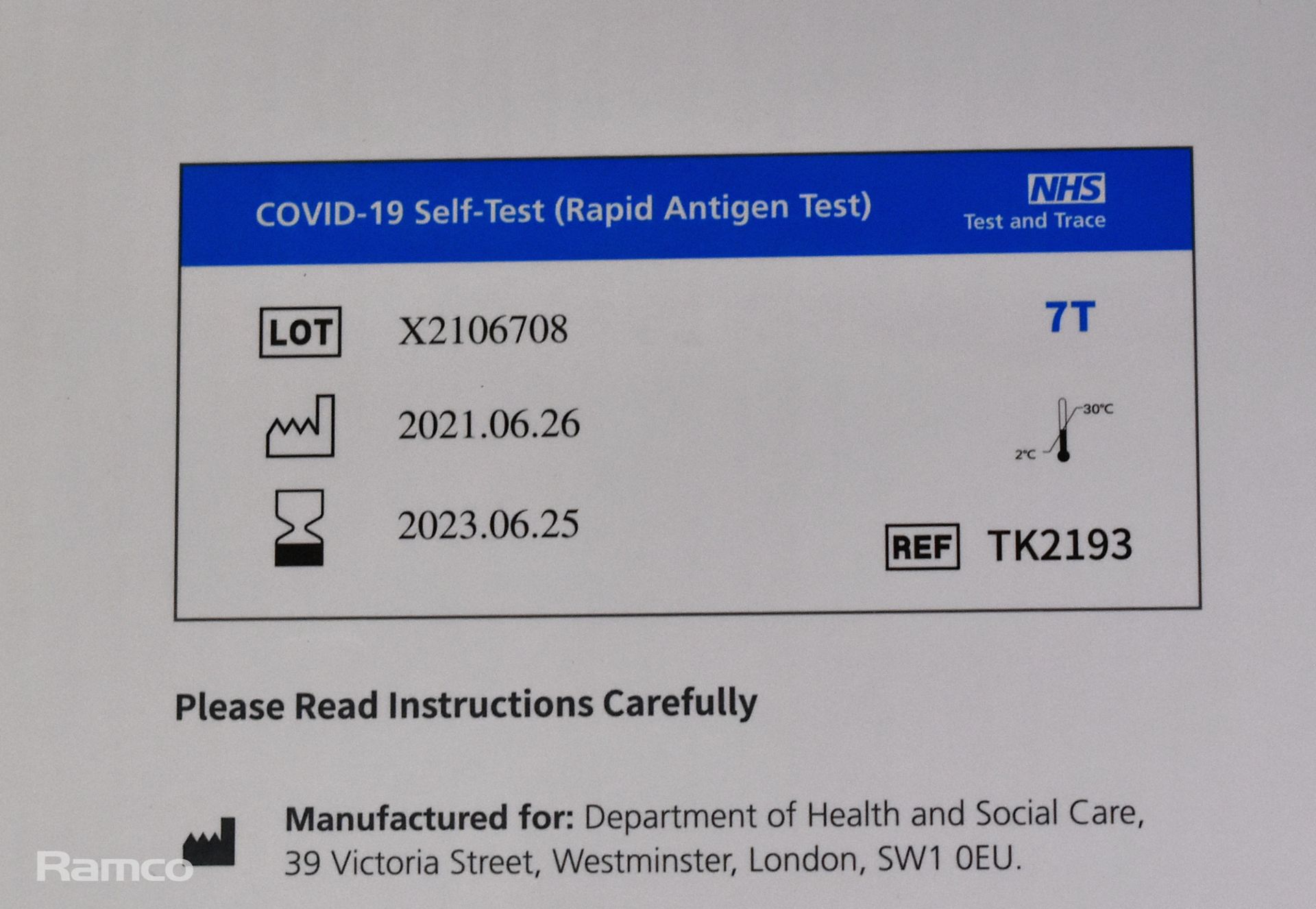 Xiamen Covid-19 self test (rapid antigen test) - 392 tests per box - Image 3 of 3