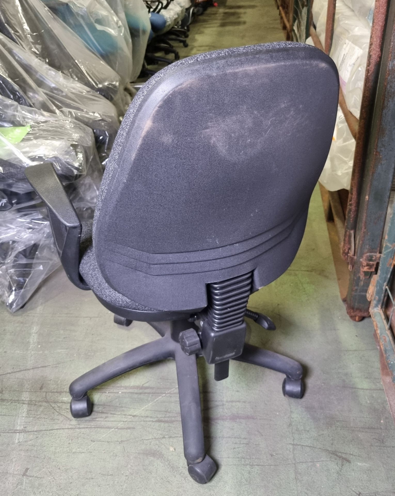 Dams Vantage fabric operators chair with fixed loop arms - charcoal - seat height: 460-570mm - Bild 3 aus 3