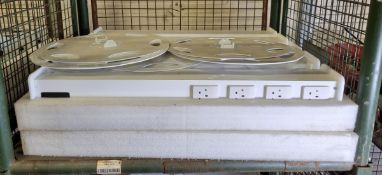 5x Power post Bases with 8 Plug Socket with Surge Protector 240V