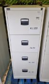 Dams 4 drawer light grey filing cabinet - W 470 x 630 x H 1320mm