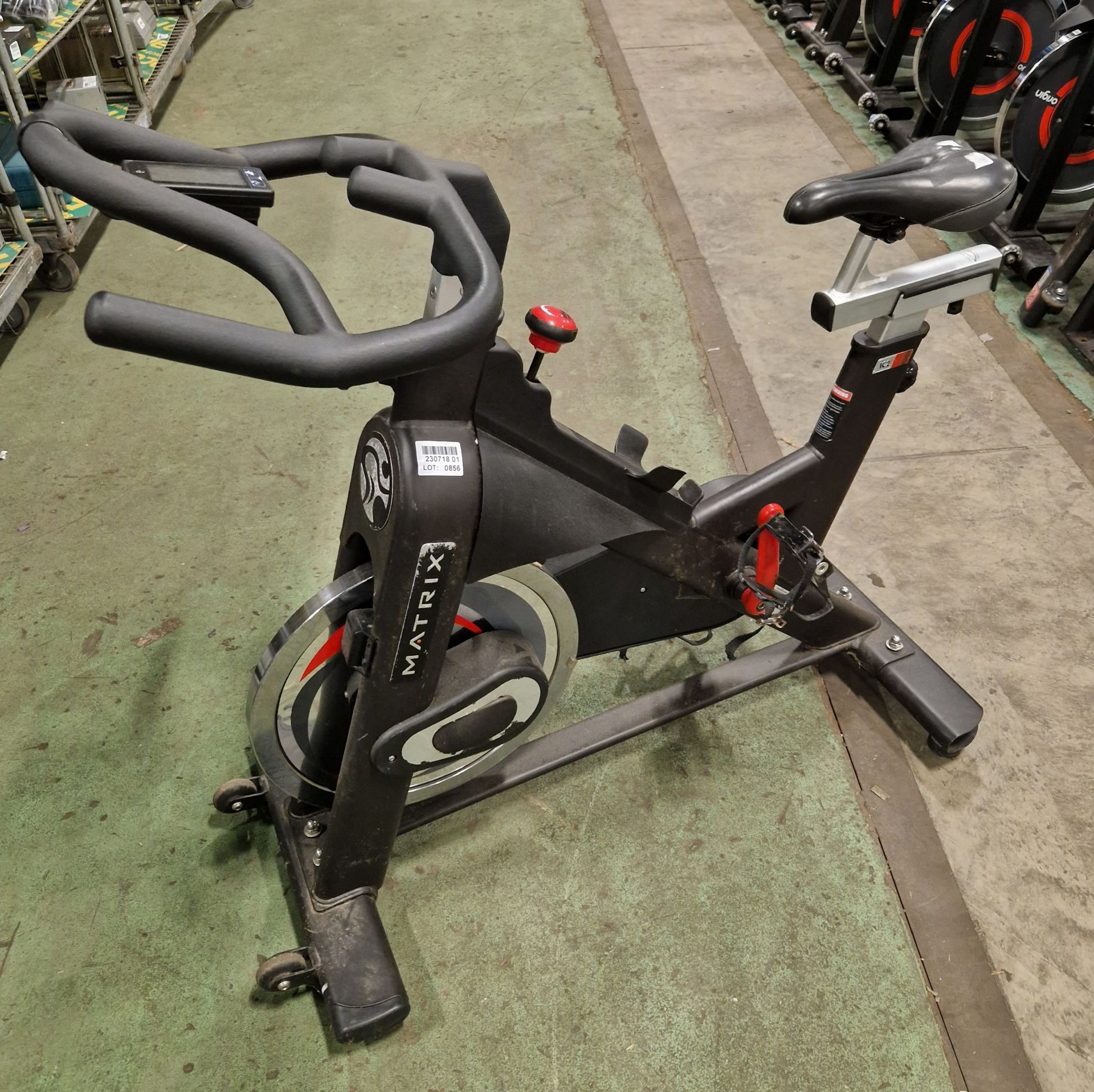 Matrix IC2 spin bike - max user weight 130kg - L 1200 x W 530 x D 1100mm