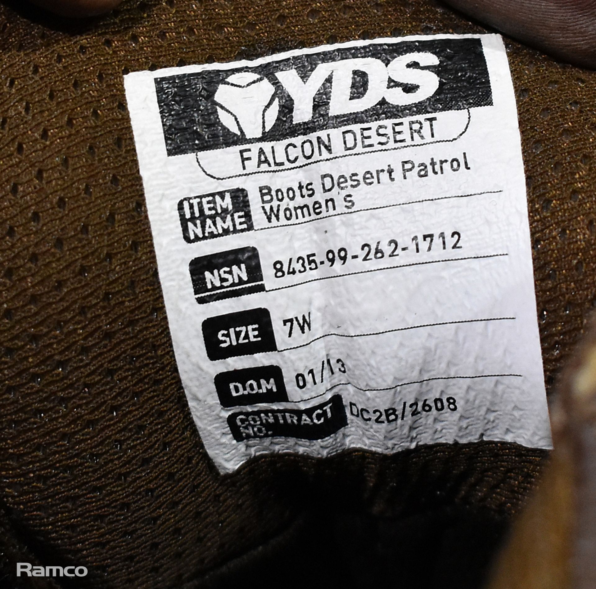 YDS brown military boots - size 7 - Image 3 of 4