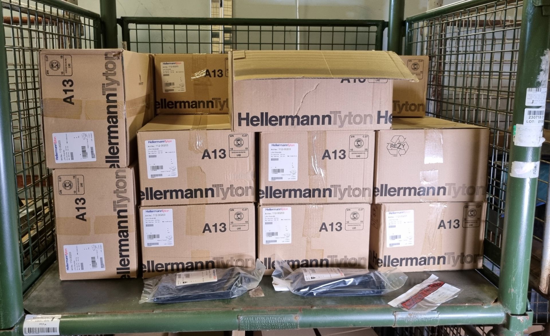 20x boxes of HellermannTyton 9 x 180mm cable ties with low profile heads - 100 ties per pack
