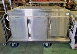 Stellex Ltd STC BBR hot & cold food trolley - serial no 36283/001 - 240v - L 1580 x W 780 x H 1090mm